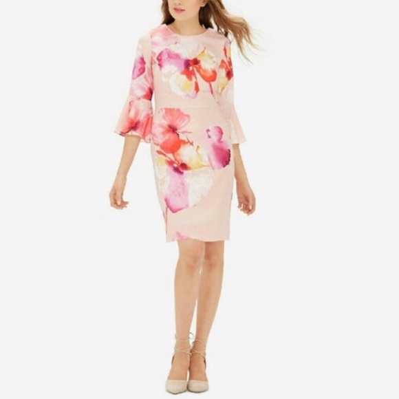 The Limited Bell Sleeves Crepe Dress - Picture 1 of 11